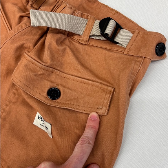 Used Wondery Outdoors isabel jogger pants in coral orange with adjustable waist - Picture 10 of 11
